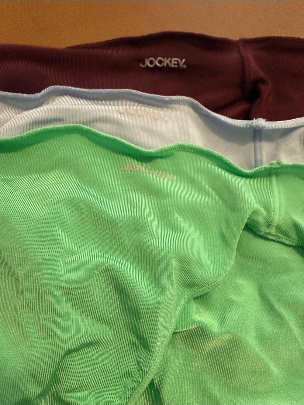 NWOT Jockey Hi-Cut Panties 3-Pack, size 6, No-panty-line-promise. Silky feel.